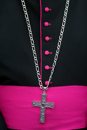 Bishop sash and cross